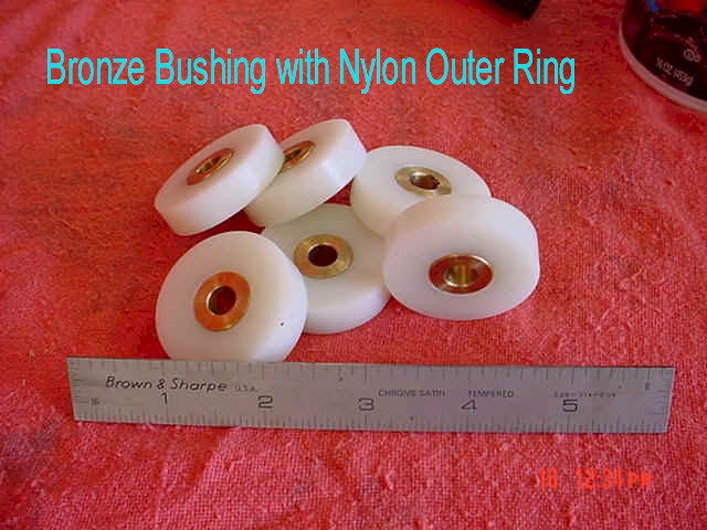 Nylon bushing with Bronze core